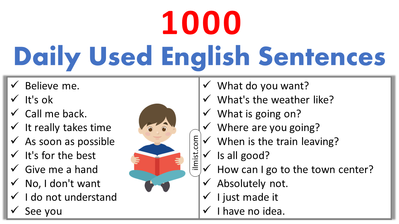 1000+ English Sentences Used In Daily Life | Sentences