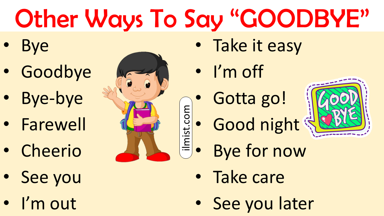 Other Ways To Say "GOODBYE" | Synonyms Of Goodbye