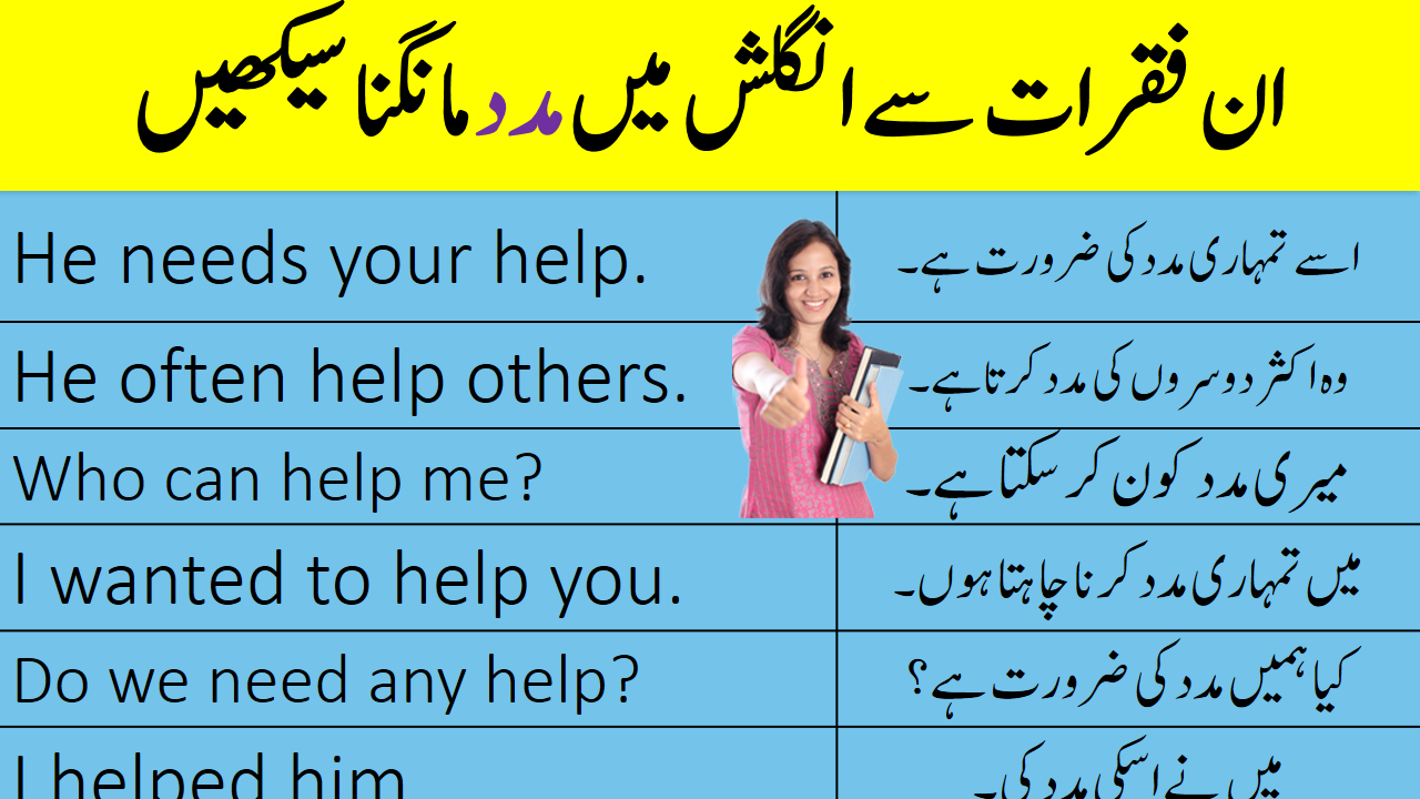 Daily Use English Sentences for Asking Help with Urdu Translation