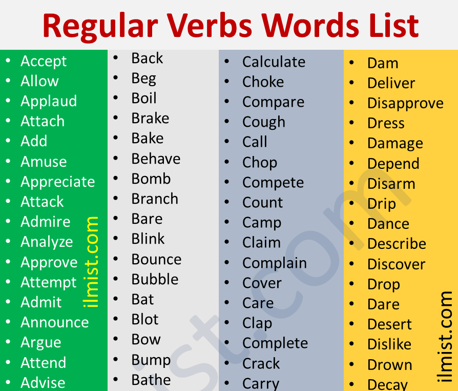 regular-verbs-with-500-english-words-examples-list-verbs-ilmist
