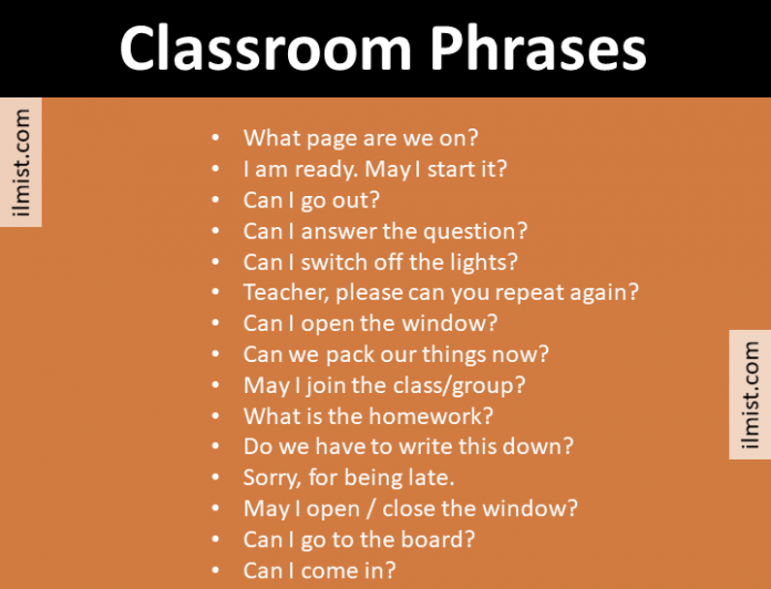 Classroom Phrases | Daily Life Used English Sentences