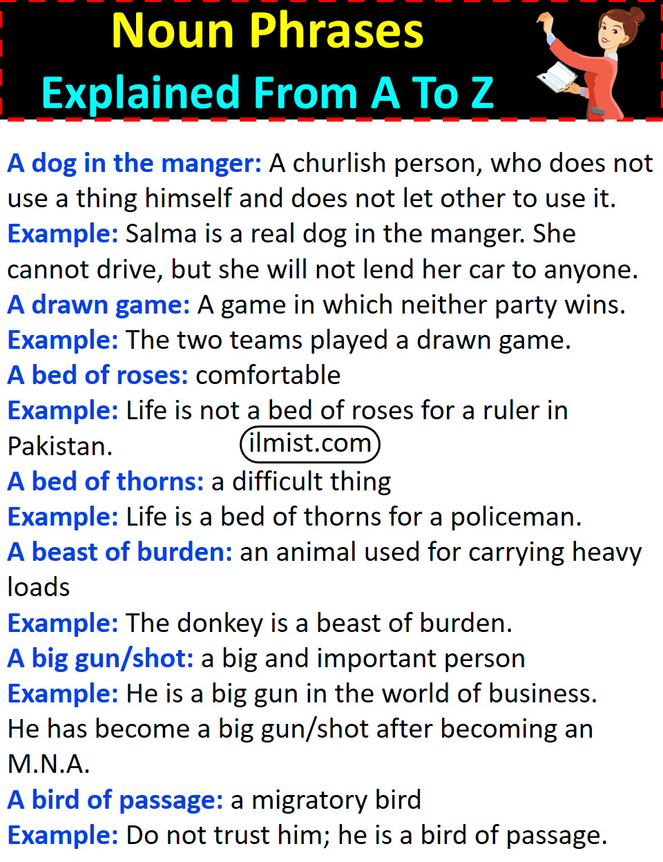 A To Z Noun Phrases Explained In English With Examples