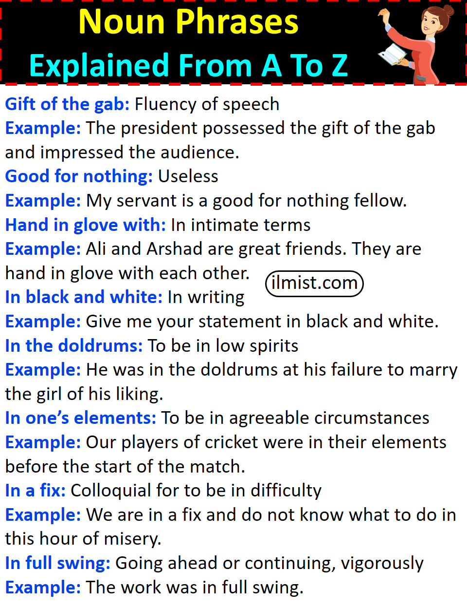 A To Z Noun Phrases Explained In English With Examples